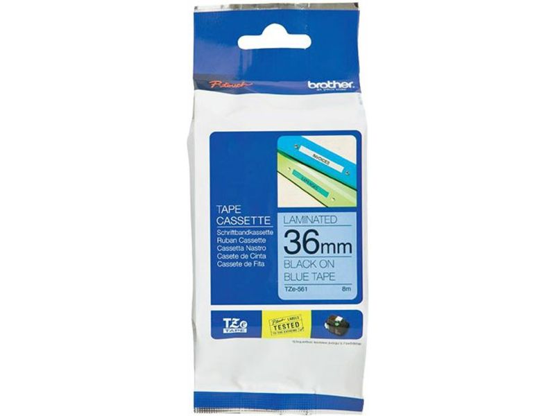 Brother TZe-561 Tape Zwart op blauw (36 mm)