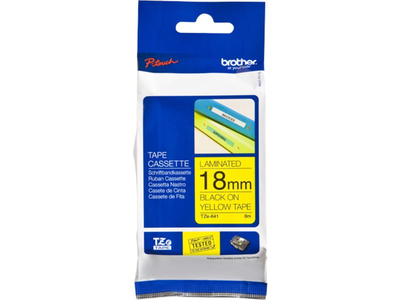 Brother TZe-641 Tape Zwart op geel (18 mm)