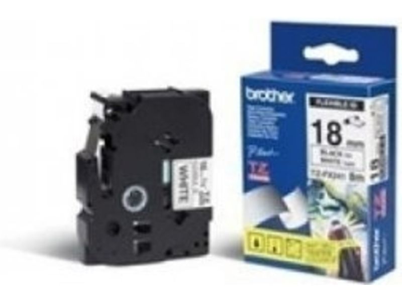 Brother TZe-FX241 Tape Zwart op wit (18 mm)