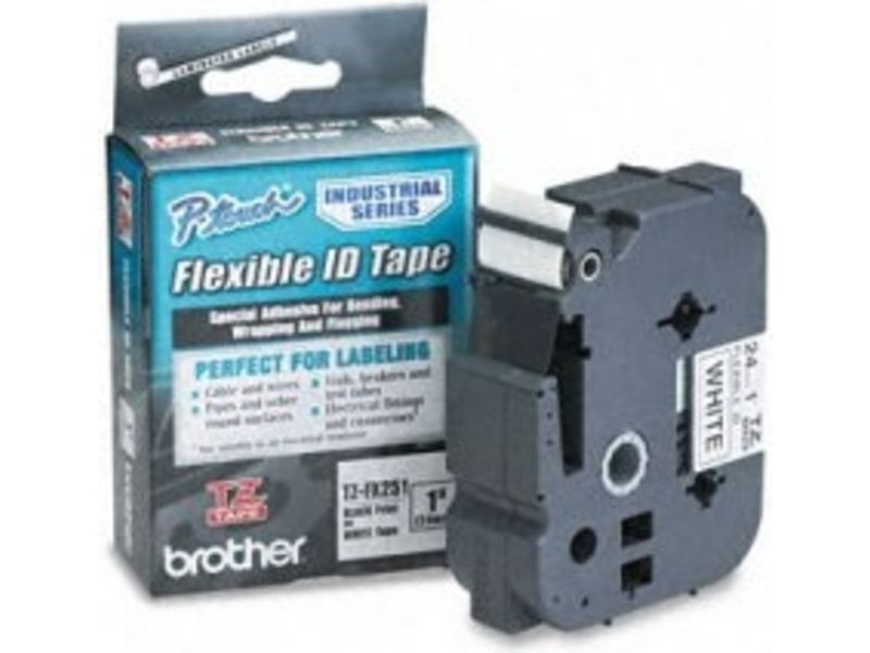 Brother TZe-FX251 Tape Zwart op wit (24 mm)
