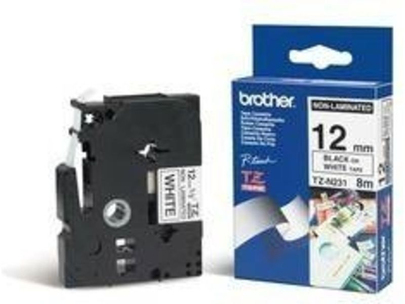 Brother TZe-N231 Tape Zwart op wit (12 mm)