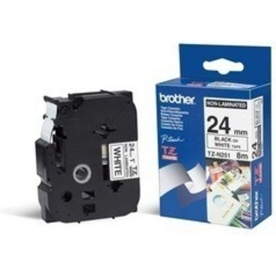 Brother TZe-N251 - (24 mm x 24 mm) - Noir sur blanc - Ruban