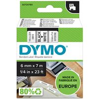 Dymo 43613 (S0720780) - (6 mm) - Noir sur blanc - Ruban