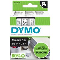 Dymo 40910 (S0720670) - (9 mm) - Noir sur transparent - Ruban
