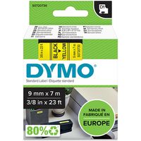 Dymo 40918 (S0720730) - (9 mm) - Noir sur jaune - Ruban
