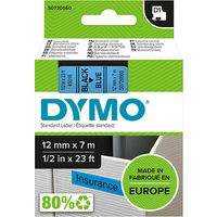 Dymo 45016 (S0720560) - (12 mm) - Noir sur bleu - Ruban