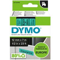 Dymo 45019 (S0720590) - (12 mm) - Noir sur vert - Ruban
