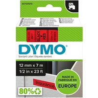 Dymo 45017 (S0720570) - (12 mm) - Noir sur rouge - Ruban