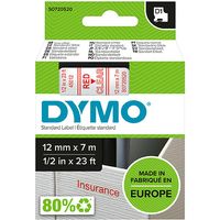 Dymo 45012 (S0720520) - (12 mm) - Rouge sur transparent - Ruban