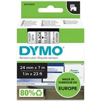 Dymo 53710 (S0720920) - (24 mm x 24 mm) - Noir sur transparent - Ruban