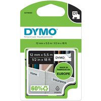 Dymo 16959 (S0718060) - (12 mm) - Noir sur blanc - Ruban