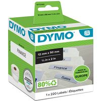 Dymo 99017 (S0722460) - (12 mm x 50 mm) - Noir sur blanc - Étiquette