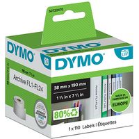 Dymo 99018 (S0722470) - (38 mm x 190 mm) - Noir sur blanc - Étiquette