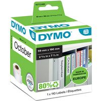 Dymo 99019 (S0722480) - (59 mm x 190 mm) - Noir sur blanc - Étiquette