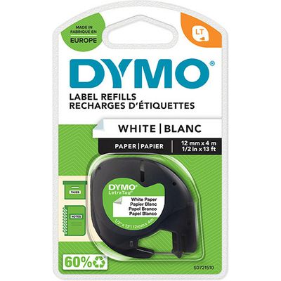Dymo 91200 (S0721510) - (12 mm) - Noir sur blanc - Ruban