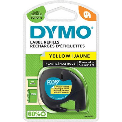 Dymo 91202 (S0721620) - (12 mm) - Noir sur jaune - Ruban