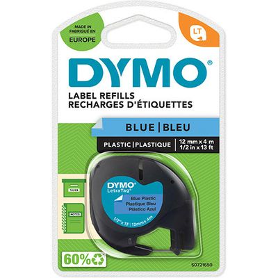 Dymo 91205 (S0721650) - (12 mm) - Noir sur bleu - Ruban