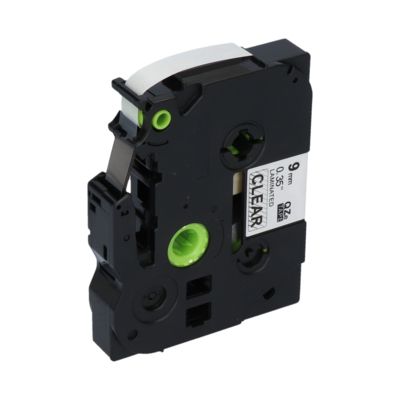 Ruban compatible Brother TZe-121 - (9 mm) - Noir sur transparent