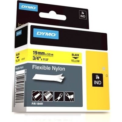 Dymo 18491 (S0718090) - (19 mm) - Noir sur jaune - Ruban