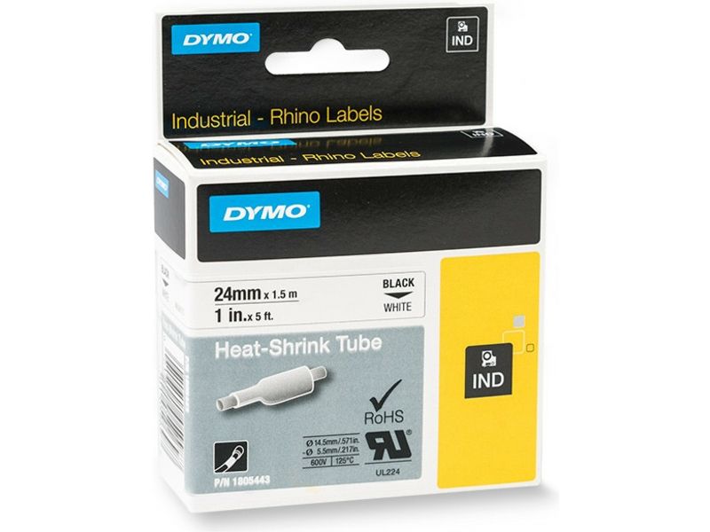 Dymo 18053 (S0718280) Tape Zwart op wit (9 mm)