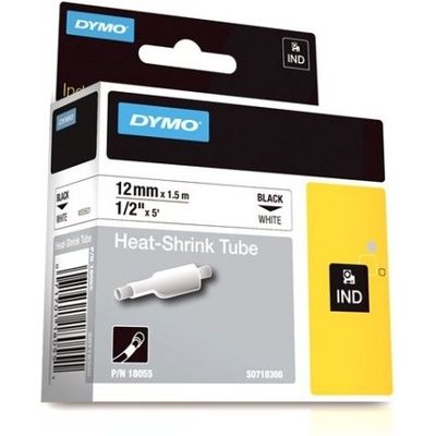 Dymo 18055 (S0718300) - (12 mm) - Noir sur blanc - Ruban