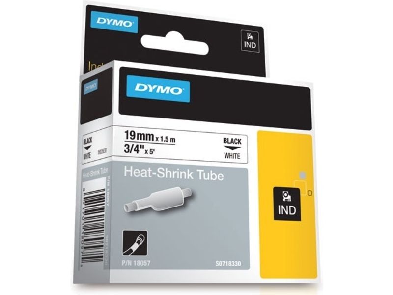 Dymo 18057 (S0718330) Tape Zwart op wit (19 mm)