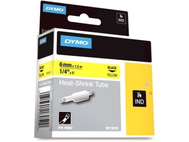 Dymo 18052 (S0718270) Tape Zwart op geel (6 mm)
