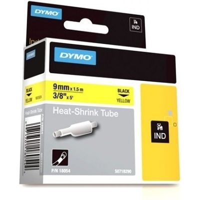 Dymo 18054 (S0718290) - (9 mm) - Noir sur jaune - Ruban