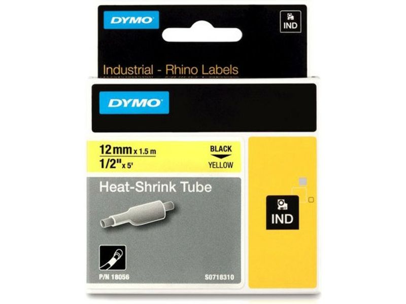 Dymo 18056 (S0718310) Tape Zwart op geel (12 mm)