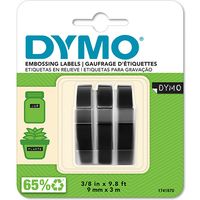 Dymo S0847730 - (9 mm) - Blanc sur noir - Ruban