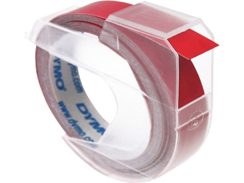 Dymo S0898150 Tape Wit op rood (9 mm)