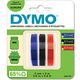 Dymo S0847750 - (9 mm) - Blanc sur noir/rouge/bleu - Ruban