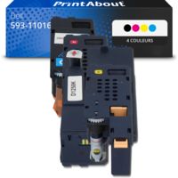 Toner compatible Dell 593-11016 - 4 couleurs - Multipack
