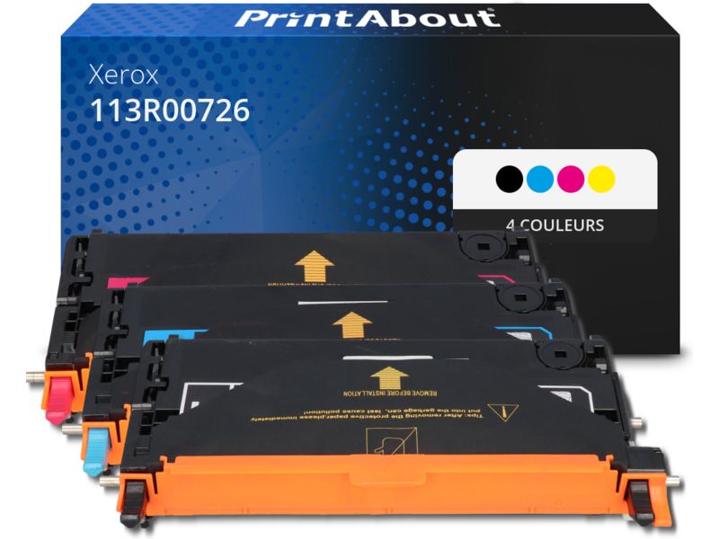 Toner compatible Xerox 113R00726 - 4 couleurs - Multipack