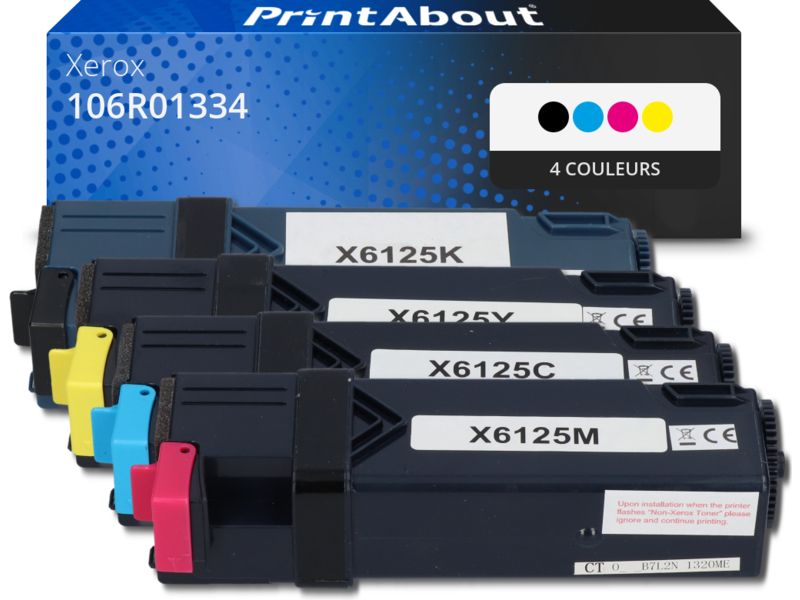 Toner compatible Xerox 106R01334 - 4 couleurs - Multipack
