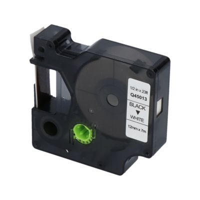 Ruban compatible Dymo 45013 (S0720530) - (12 mm) - Noir sur blanc