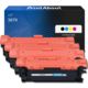 Toner compatible HP 507X (CE400X) - 4 couleurs - Grande capacité - Multipack
