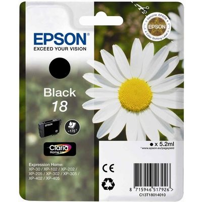 Epson 18 (C13T18014012) - Noir - Cartouche d'encre