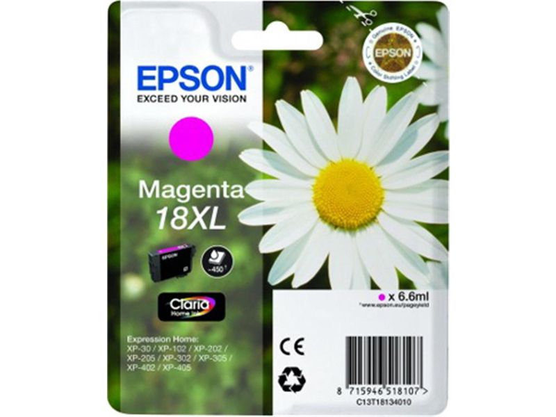 Epson 18XL (C13T18134012) Inktcartridge Magenta Hoge capaciteit