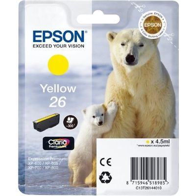 Epson 26 (C13T26144012) - Jaune - Cartouche d'encre