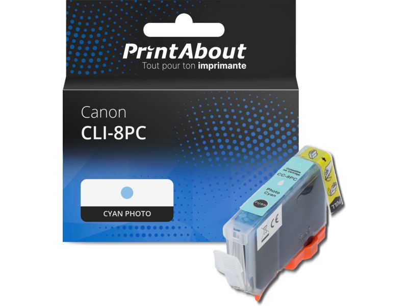 Cartouche compatible Canon CLI-8PC - Cyan photo