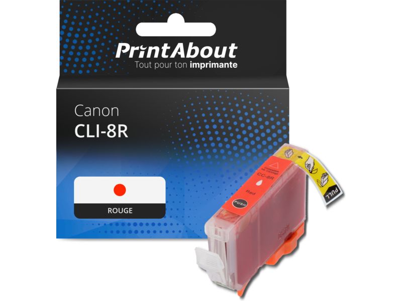 Cartouche compatible Canon CLI-8R - Rouge