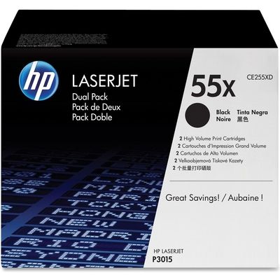 Toner HP 55X (CE255XD) noir haute capacité 2x - Multipack