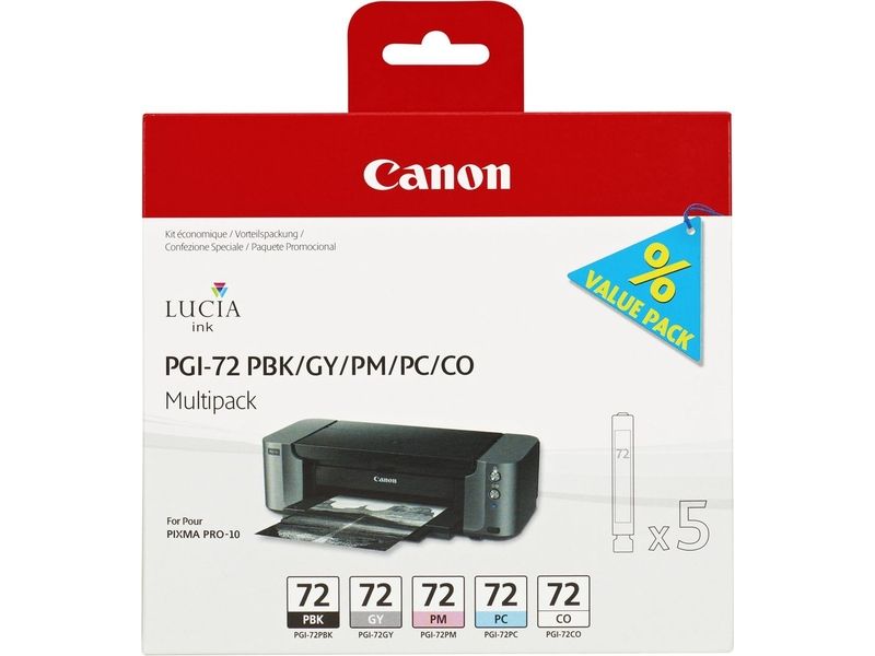 Canon PGI-72PBK/GY/PM/PC/CO Inktcartridge 5-kleuren Multipack