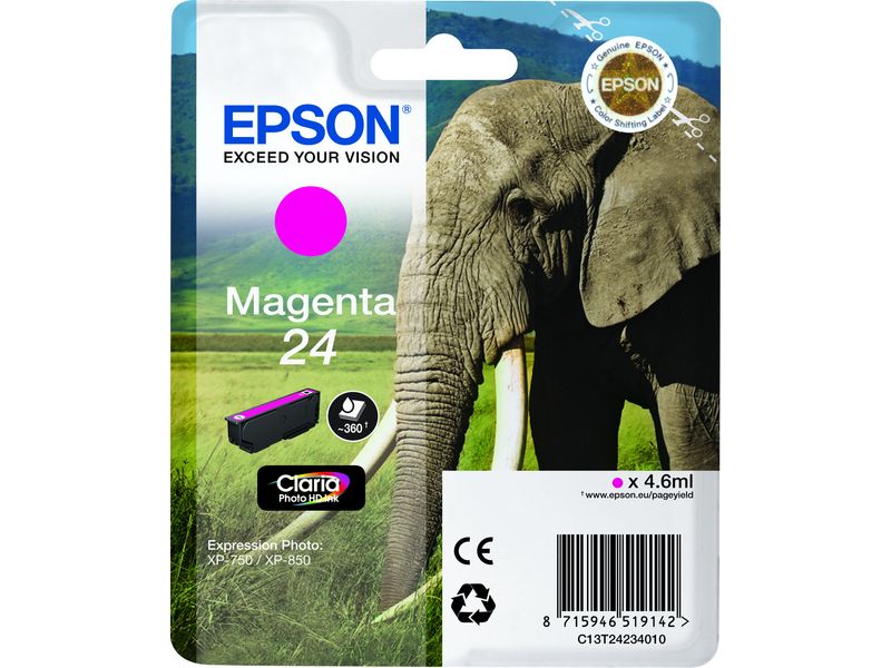 Epson 24 (C13T24234012) Inktcartridge Magenta