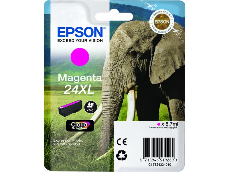 Epson 24XL (C13T24334012) Inktcartridge Magenta Hoge capaciteit