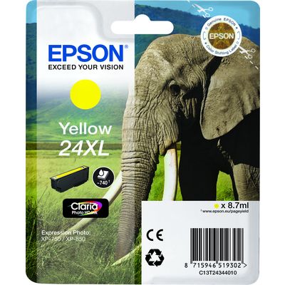 Epson 24XL (C13T24344012) - Jaune - Cartouche d'encre - Grande capacité