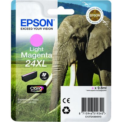 Epson 24XL (C13T24364012) - Magenta clair - Cartouche d'encre - Grande capacité