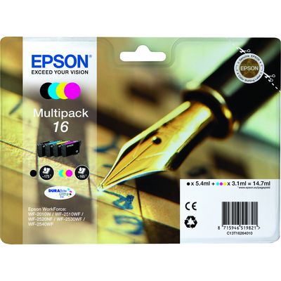 Epson 16 (C13T16264012) Cartouche d'encre - 4 couleurs - Multipack