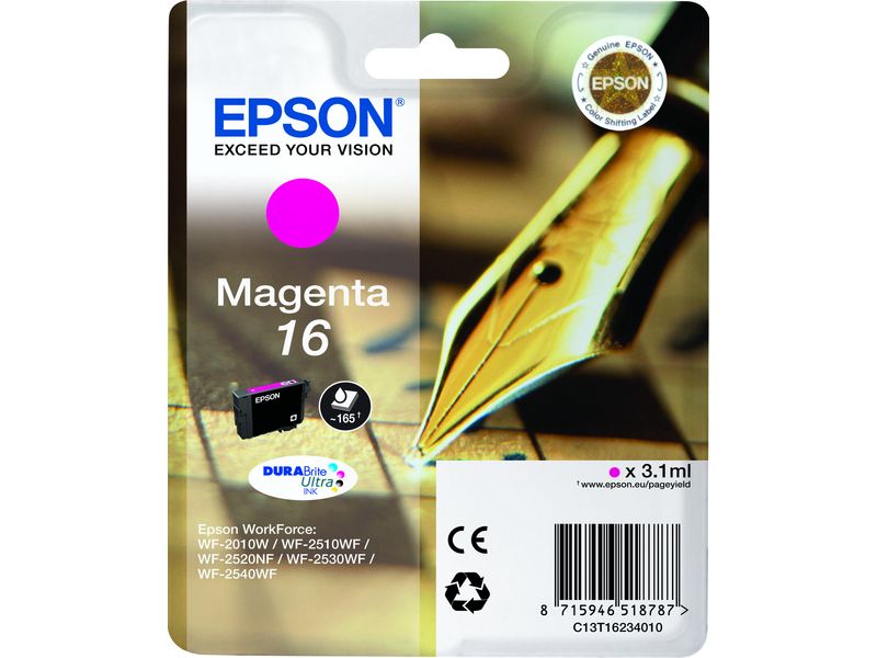Epson 16 (C13T16234012) Inktcartridge Magenta